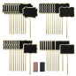Woohome 40 Pcs Mini Tableau Bois Message, Formes Miniatures pour Signes de Bord de Message, Restaurants, Mariages