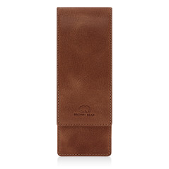 Brown Bear Étui en cuir pour 3 stylos, 013 marron vintage avec fermeture magnétique, Lederetui für 3 Schreibgeräte, Étui pour 3