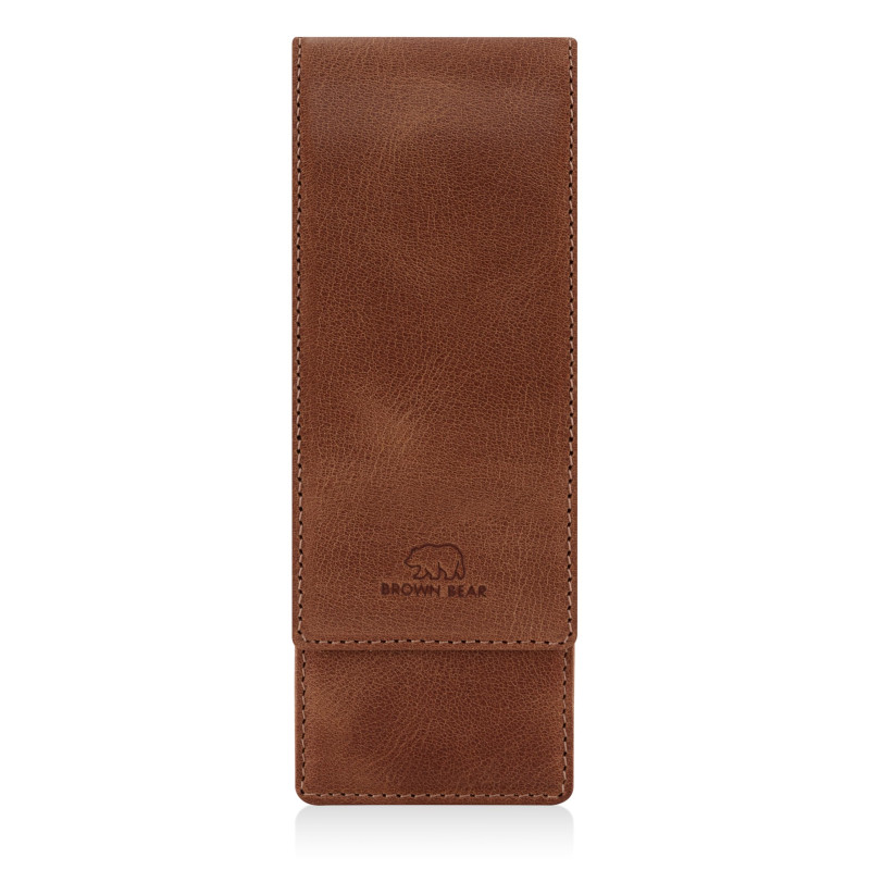 Brown Bear Étui en cuir pour 3 stylos, 013 marron vintage avec fermeture magnétique, Lederetui für 3 Schreibgeräte, Étui pour 3 Brown Bear Étui en cuir pour 3 stylos, 013 marron vintage avec fermeture magnétique, Lederetui für 3 Schreibgeräte, Étui pour 3