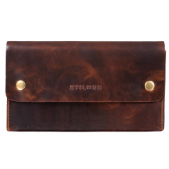STILORD Griffin Trousse Cuir Vintage Étui élégant idéal comme Sac Scolaire Organiseur Pochette Porte-Monnaie Bourse en Cuir Véri