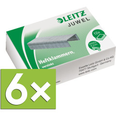 Esselte Leitz Juwel Agrafes galvanisées 2000 agrafes par boîte 6 Packungen (4 mm)