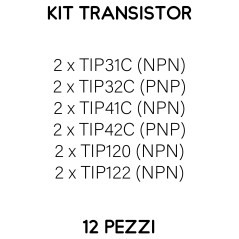Kit de 12 transistors NPN et PNP TIP31C TIP32C TIP41C TIP42C TIP120 TIP122