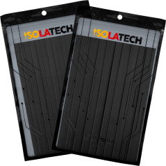 ISOLATECH Gaine thermorétractable 3:1 set sans colle noir Ø9mm 2,8 mètres en 14pcs x 20cm et Ø12mm 2,0 mètres en 10pcs x 20cm po