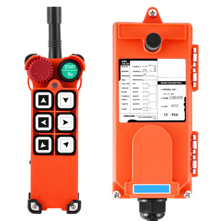 MXBAOHENG F21-E1 Grue de Contrôle sans Fil Industrielle 24V AC/DC Télécommande sans Fil pour palan Industrielle/paranco/Grue ave