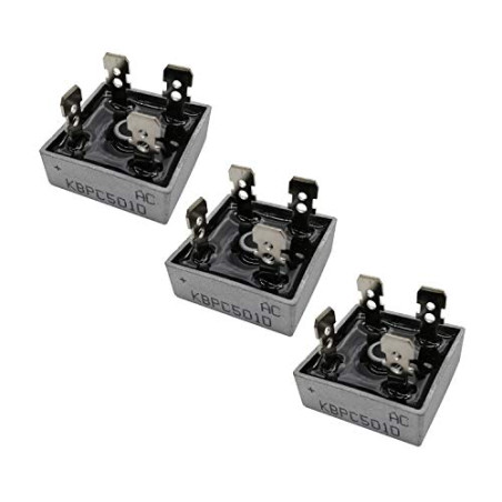 HUABAN 3PCS KBPC5010 Diode de redresseur de pont en silicium 50A 1000V KBPC Onde pleine monophasée 50 Amp 1000 Volt