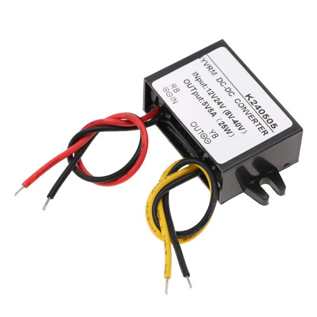 Convertisseur de Puissance DC-DC 12V/24V à 5V 5A, Module d'alimentation 8-40V pour Écran LED de Voiture et Appareils Électroniqu