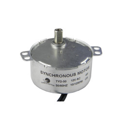 TYD-50 AC 12V(Courant alternatif) Vitesse moteur synchrone 10-12RPM le sens horaire arbre plat 4W Puissance