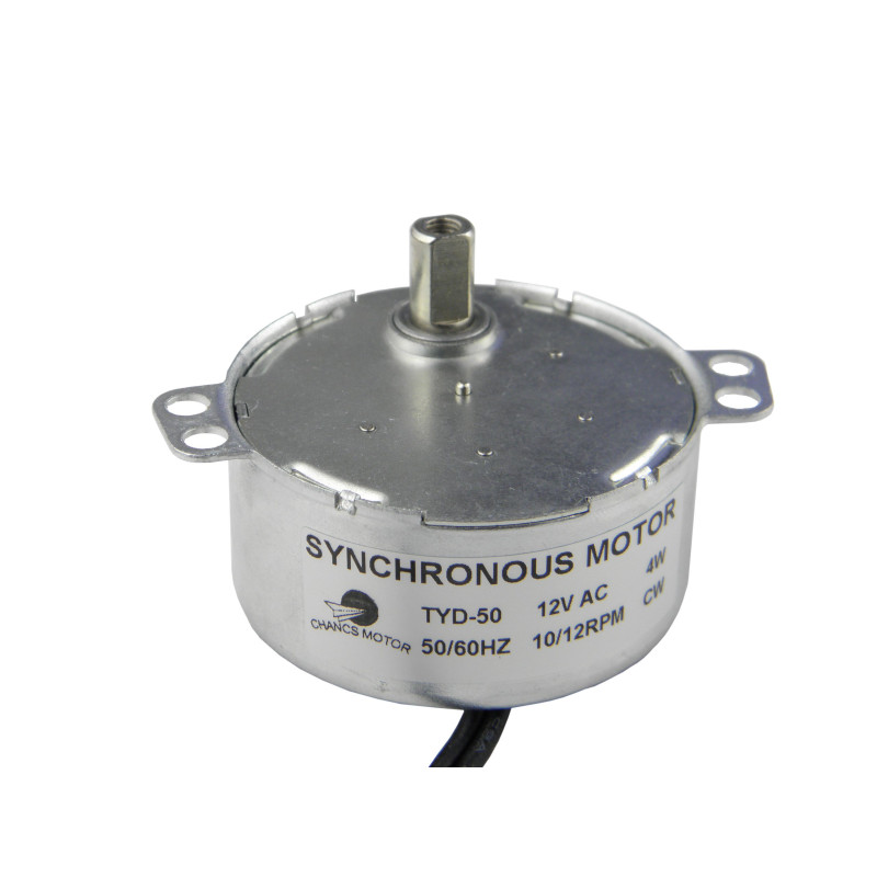 TYD-50 AC 12V(Courant alternatif) Vitesse moteur synchrone 10-12RPM le sens horaire arbre plat 4W Puissance TYD-50 AC 12V(Courant alternatif) Vitesse moteur synchrone 10-12RPM le sens horaire arbre plat 4W Puissance