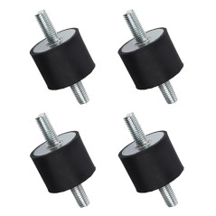 Fairedear 4Pcs M10 Amortisseur Anti-Vibration, Isolateur en Caoutchouc Monte Amortisseur de Pompe de Compresseur d'Air 40 * 30 p