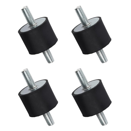 Fairedear 4Pcs M10 Amortisseur Anti-Vibration, Isolateur en Caoutchouc Monte Amortisseur de Pompe de Compresseur d'Air 40 * 30 p