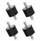 Fairedear 4Pcs M10 Amortisseur Anti-Vibration, Isolateur en Caoutchouc Monte Amortisseur de Pompe de Compresseur d'Air 40 * 30 p Fairedear 4Pcs M10 Amortisseur Anti-Vibration, Isolateur en Caoutchouc Monte Amortisseur de Pompe de Compresseur d'Air 40 * 30 p