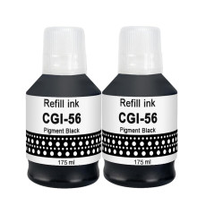 Molabel Bouteilles d’Encre compatibles GI-56 GI-56BK (2 Noires) pour Canon MAXIFY GX7050, GX6050, GX5050, GX4050, GX3050