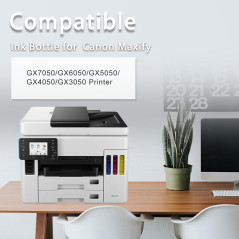 Molabel Bouteilles d’Encre compatibles GI-56 GI-56BK (2 Noires) pour Canon MAXIFY GX7050, GX6050, GX5050, GX4050, GX3050