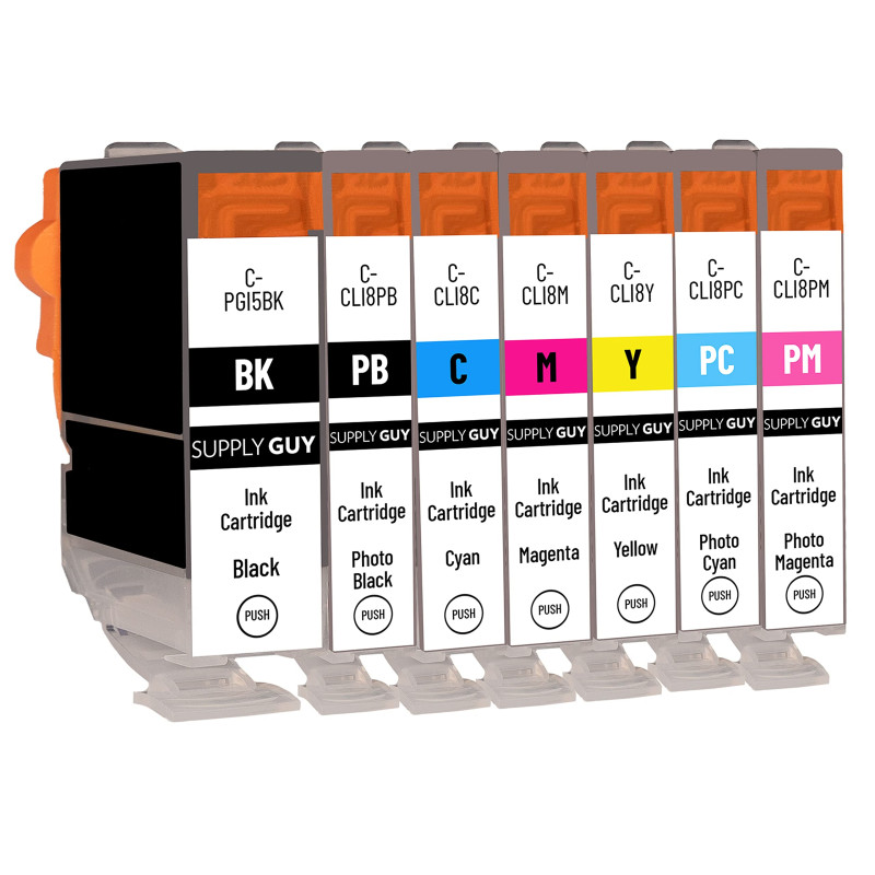 Supply Guy 7 Cartouches d'encre Compatible avec Canon CLI-8 Multipack pour Pixma MP970