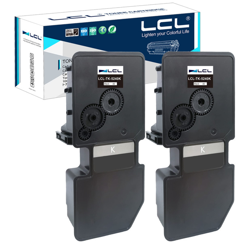 LCL Cartouche de Toner Compatible TK5240 TK-5240 TK-5240K 1T02R70NL0 (2 Noir) Remplacement pour Kyocera ECOSYS M5526 M5526cdw M5 LCL Cartouche de Toner Compatible TK5240 TK-5240 TK-5240K 1T02R70NL0 (2 Noir) Remplacement pour Kyocera ECOSYS M5526 M5526cdw M5
