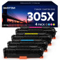 SMARTOMI Cartouches de Toner CE410X CE411A CE412A CE413A Compatibles pour HP 305A LaserJet Pro M351 M375 M451 M475 (Pack de 4) SMARTOMI Cartouches de Toner CE410X CE411A CE412A CE413A Compatibles pour HP 305A LaserJet Pro M351 M375 M451 M475 (Pack de 4)