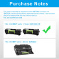 LCL Cartouche de Toner Compatible 60F2000 60F200E 602E 2.5K (2Noir) Remplacement pour Lexmark MX310 MX310dn MX410 MX410de MX510 