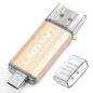 LEIZHAN Clé USB Type C 256 Go,Flash Drive USB 3.0 OTG pour Huawei Samsung Smartphone Android de Type C-Or