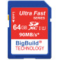 BigBuild Technology 64Go 90Mo/s Ultra Rapide Carte mémoire pour Camera de Canon EOS 800D, Classe 10 SD SDXC BigBuild Technology 64Go 90Mo/s Ultra Rapide Carte mémoire pour Camera de Canon EOS 800D, Classe 10 SD SDXC