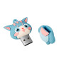 GARRULAX Clé USB 16 Go étanche en silicone USB 2.0 haute vitesse USB 2.0 avec stylo, stockage de la date, disque U (chat cyan) GARRULAX Clé USB 16 Go étanche en silicone USB 2.0 haute vitesse USB 2.0 avec stylo, stockage de la date, disque U (chat cyan)