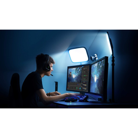 Elgato Key Light - Éclairage de studio pro 2 800 lumens avec pince pour bureau, pour streaming, enregistrement et visioconférenc