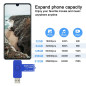Clé USB 256 Go, 2 en 1 USB 3.0 Mémoire Stick Double Port OTG Pivotant U Disque avec Port Micro USB pour Smartphone Android, Tabl Clé USB 256 Go, 2 en 1 USB 3.0 Mémoire Stick Double Port OTG Pivotant U Disque avec Port Micro USB pour Smartphone Android, Tabl