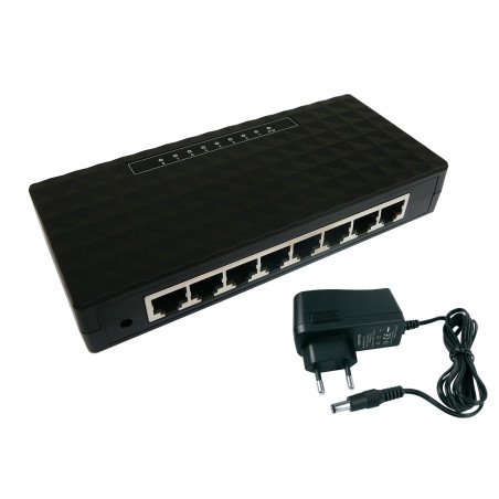 KALEA-INFORMATIQUE Switch réseau gigabit LAN ethernet 10 100 1000 Mbps 8 Ports RJ45 avec Alimentation Externe