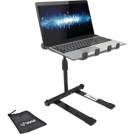Pyle Support Ordinateur Portable -Table Debout avec Angle Réglable- Support PC Portable – Laptop Stand-Hauteur Pliable et Platea