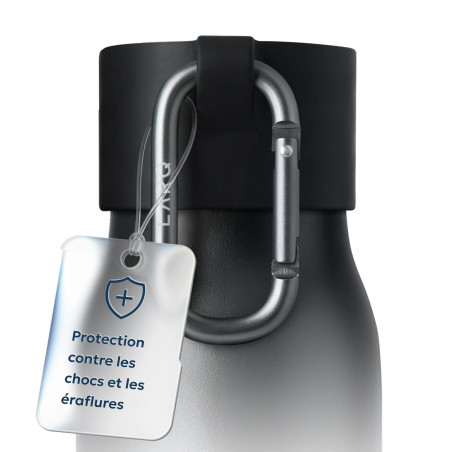 LARQ Active Loop - Noir - Protecteur d'impact pour Votre Bouchon LARQ avec Mousqueton Facile à Transporter
