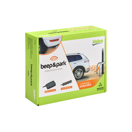 Valeo 632203 - Système d'Aide au Stationnement - Kit Beep&Park: 4 Capteurs Encastrés + 1 Haut-Parleur - Installation Avant ou Ar