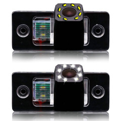 HD CCD avec 8 LED Caméra de Recul Voiture en Couleur Kit Caméra Vue arrière de Voiture Imperméable IP67 avec Large Vision Noctur