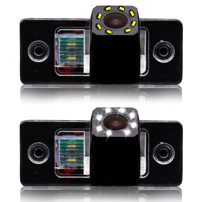 HD CCD avec 8 LED Caméra de Recul Voiture en Couleur Kit Caméra Vue arrière de Voiture Imperméable IP67 avec Large Vision Noctur HD CCD avec 8 LED Caméra de Recul Voiture en Couleur Kit Caméra Vue arrière de Voiture Imperméable IP67 avec Large Vision Noctur