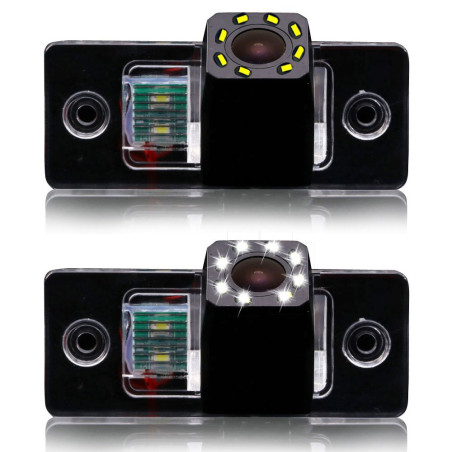 HD CCD avec 8 LED Caméra de Recul Voiture en Couleur Kit Caméra Vue arrière de Voiture Imperméable IP67 avec Large Vision Noctur
