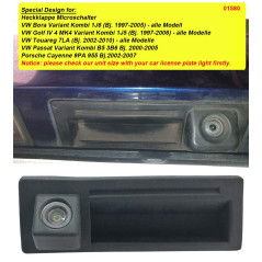 Poignée de Coffre de Voiture caméra de recul de Rechange Replacement for VW Touareg 7LA Bora Variant Break 1J6 Golf IV 4 MK4 Var