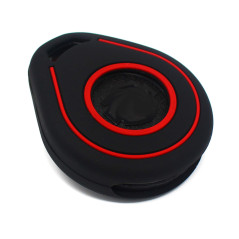 Hab Coque de clé pour clé de moto en silicone Keyless Go noir/rouge