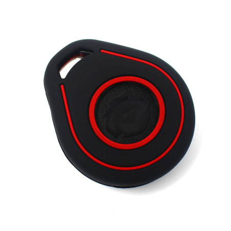 Hab Coque de clé pour clé de moto en silicone Keyless Go noir/rouge