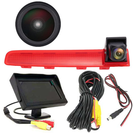 HD Auto IP68 1280pixels Haut Lampe Freinage lumière Vue arrière Caméra de recul Peut Ajuster l'angle Vision Nocturne Compatible 