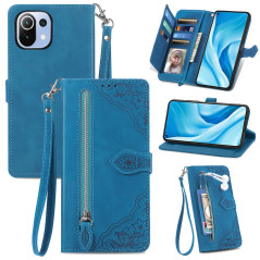 MOJIA Coque Porte Monnaie pour Xiaomi Mi 11 Lite 5G / 4G / 11 Lite 5G NE, Etui Portefeuille en Cuir PU avec Cover en TPU, Etui M