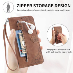 MOJIA Coque Porte Monnaie pour Xiaomi Poco X5 Pro 5G / Redmi Note 12 Pro, Etui Portefeuille en Cuir PU avec Cover en TPU, Etui M