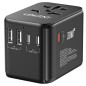 LENCENT Adaptateur Voyage GaN III 30W Prise Universelle Chargeur International avec 2 USB et 3 Charge Rapide USB-C PD, Prise Fra LENCENT Adaptateur Voyage GaN III 30W Prise Universelle Chargeur International avec 2 USB et 3 Charge Rapide USB-C PD, Prise Fra
