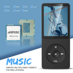 AGPTEK Mp3 Classique 16Go Ultra-Longue Autonomie Jusqu'à 70 Heures de Lecture Musique avec Ecran de 1.8 Pouces, Petit Lecteur MP