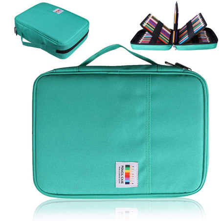 AYVANBER Étui à Crayons de Couleur 220 emplacements Porte-stylos en Gel Sac Organisateur étanche Artiste Peinture Pochette à Cra