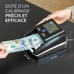 Detecteur Faux Billet - Détecteur UV/MG/IR pour Faux Billets Euros, Faux Dollars, Faux Billets Livre Sterling - Scanner portable