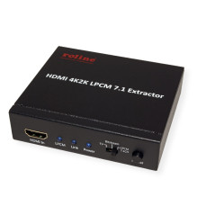 ROLINE Extracteur Audio HDMI 4K2K LPCM 7.1 | convertisseur HiFi stéréo audio | soutient le signal vidéo 3D