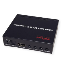 ROLINE Extracteur Audio HDMI 4K2K LPCM 7.1 | convertisseur HiFi stéréo audio | soutient le signal vidéo 3D