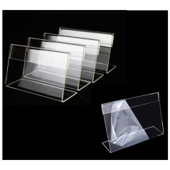 20 Pcs Porte-étiquette Transparent,9x6 cm Acrylique Transparent Étiquettes de Prix, Mini Affichage du Signe Porte-cartes, Étique