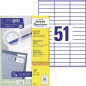 Avery 5100 Etiquettes Autocollantes Multi-usages (51 par Feuille) - 70x16,9mm - Impression Laser - Jet d'Encre - Blanc (3420) Avery 5100 Etiquettes Autocollantes Multi-usages (51 par Feuille) - 70x16,9mm - Impression Laser - Jet d'Encre - Blanc (3420)
