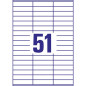 Avery 5100 Etiquettes Autocollantes Multi-usages (51 par Feuille) - 70x16,9mm - Impression Laser - Jet d'Encre - Blanc (3420) Avery 5100 Etiquettes Autocollantes Multi-usages (51 par Feuille) - 70x16,9mm - Impression Laser - Jet d'Encre - Blanc (3420)