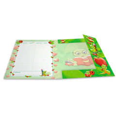 HERMA 19592 Porte-documents A4 pour chambre d'enfant Motif animaux Fritz The Worm Dossier d'angle en carton avec impression inté