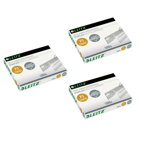Leitz 55720000 Power Performance P3, agrafes, 26/6 26/6 Silber